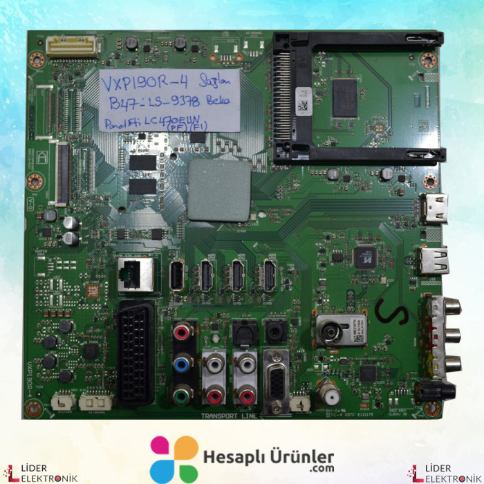 VXP190R-4 MDT4ZZ B47-LS-9378 Beko Arçelik Main Board Anakart