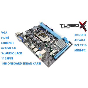 TURBOX ANAKART H61-C 1155PİN 16GB RAM DESTEĞİ