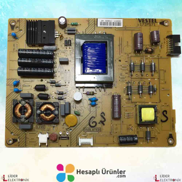 17IPS71, 23232618, Vestel Power Board Besleme Kartı, 42FA5100, VES420UNVL-2D-N01, 42 LED TV