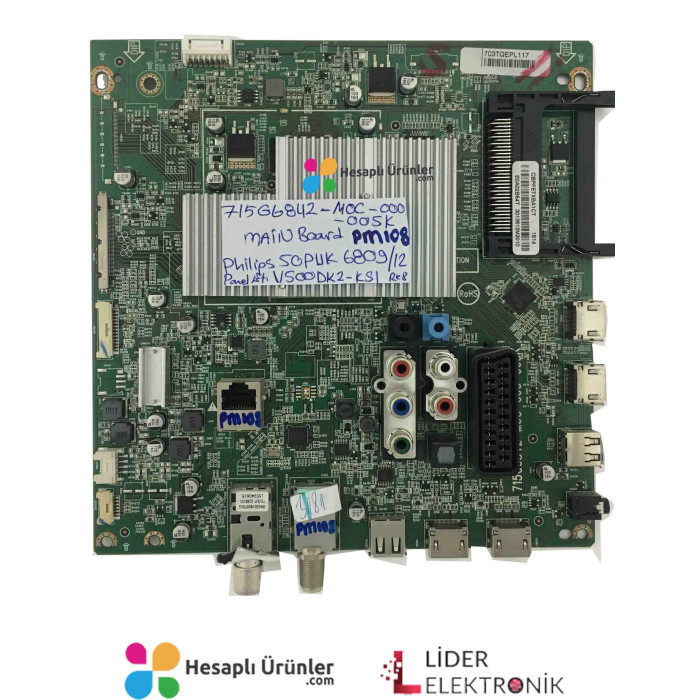 715G6842-M0C-000-005N, 703TQEPL11, Philips Mainboard Anakart, CBPFE7XBA1CT, V500DK2-KS1, 50PUK6809-12