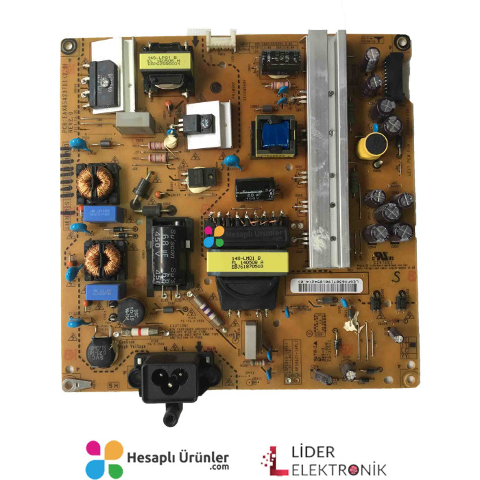 LGP3942-14PL1, EAX65423701 (2.0) LG Power Board Besleme Kart, 3PCR00633A, PLDF-L307A, 42LB652-ZA, 42LB652V, 42LB582V