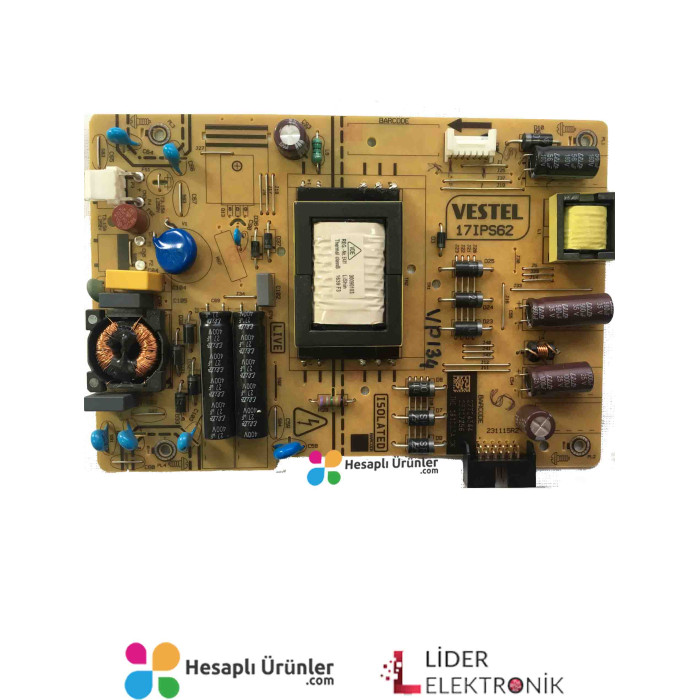 17IPS62, 23327056, 27724344, Vestel Power Board Besleme Kart, 32R4011, 32inç, Uydu Alıcılı