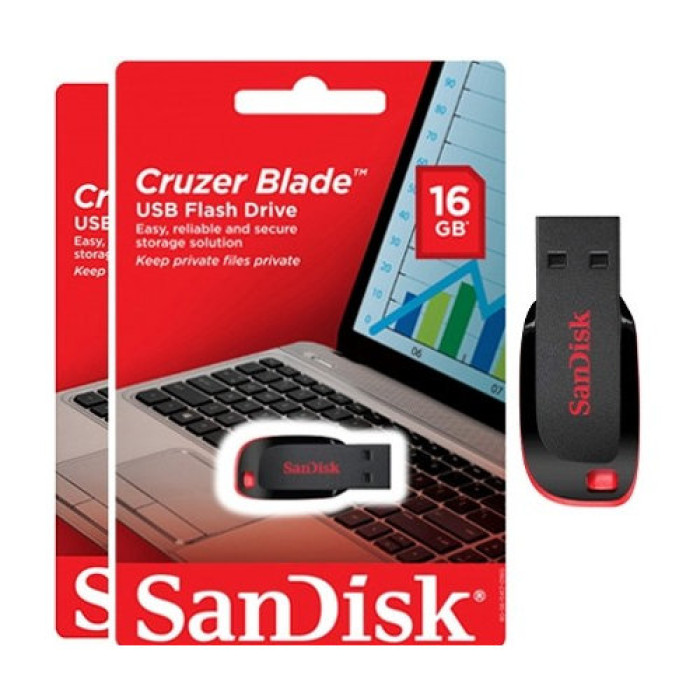 Sandisk 16Gb Usb Flash Bellek - Cruzer Blade