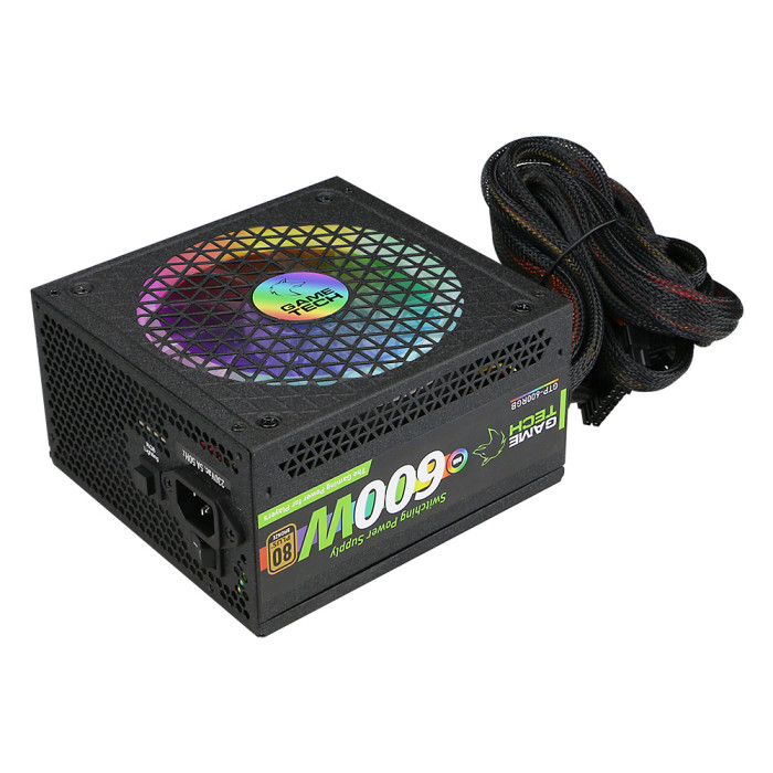 GAMETECH GTP-600 RGB 600W 80 Plus Bronze Power Supply Güç Kaynağı