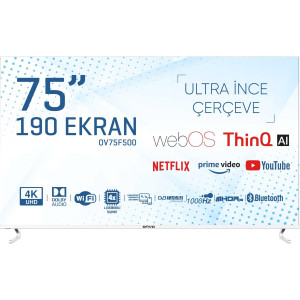 Onvo OV75F500 75'' 190 Ekran Uydu Alıcılı 4K Ultra HD Smart LED TV 